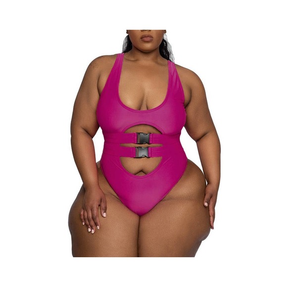 Leopard Print Plus Size Bikini Curvy Woman Beach Wear One Piece Swimsuit - Picture 6 of 12